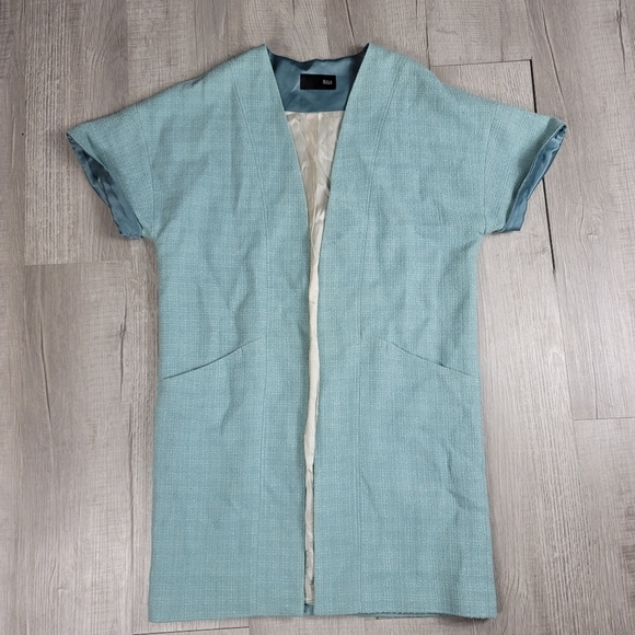 Nóló Not Just A Label Bell Sleeve Coat Light Blue - Picture 1 of 9